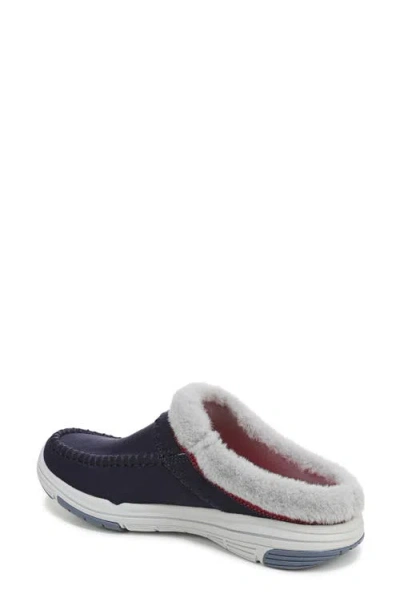 Ryka Rykä Arrow Faux Fur Trim Mule In Blue