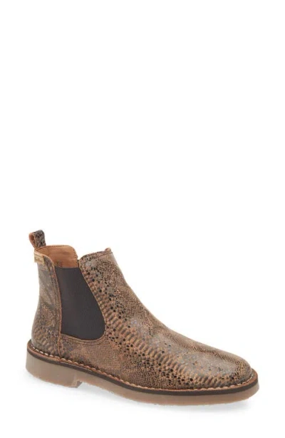 Toni Pons Isa Snakeskin Embossed Chelsea Boot In Brown