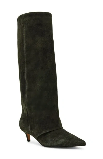Steve Madden Luca Kitten Heel Knee High Boot In Green