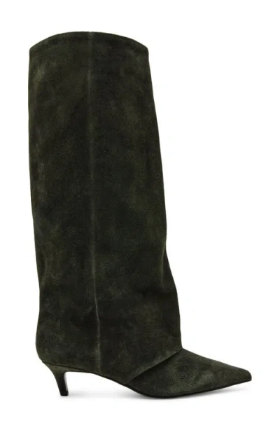 Steve Madden Luca Kitten Heel Knee High Boot In Green