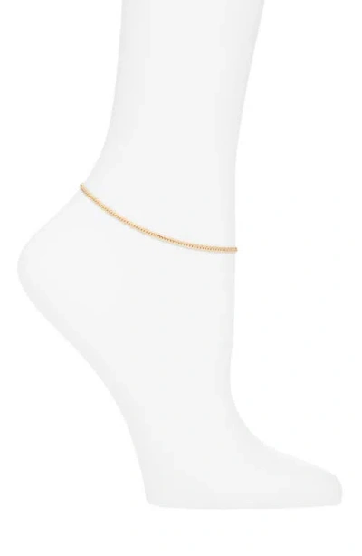 Soko Safu Herringbone Chain Anklet In Gold