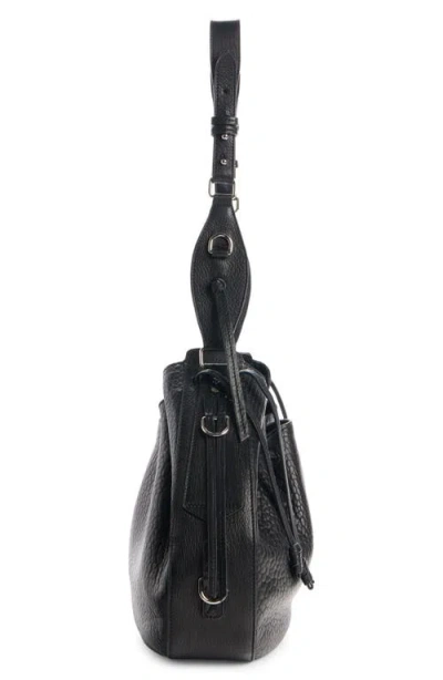 Isabel Marant Bolton Bubble Pebbled Lambskin Leather Hobo Bag In Black