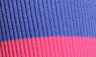 Isaac Mizrahi New York Stripe Turtleneck Rib Sweater In Gold