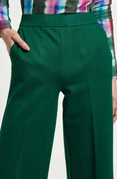 Isaac Mizrahi New York Wide Leg Ponte Pants In Green