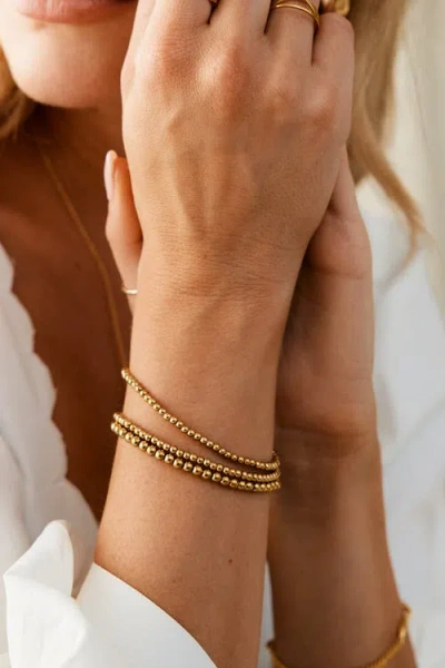 Mint & Lily 433 Beaded Bracelet Stacking Set In Silver