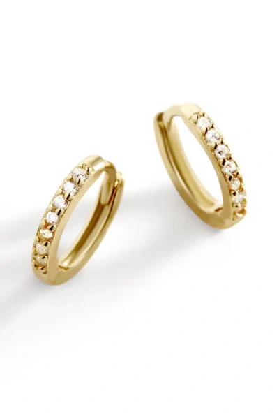 Mint & Lily Pave Huggie Hoop Earrings