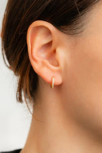 Mint & Lily Pave Huggie Hoop Earrings