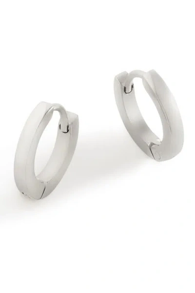 Mint & Lily Dainty Huggie Hoop Earrings In Silver