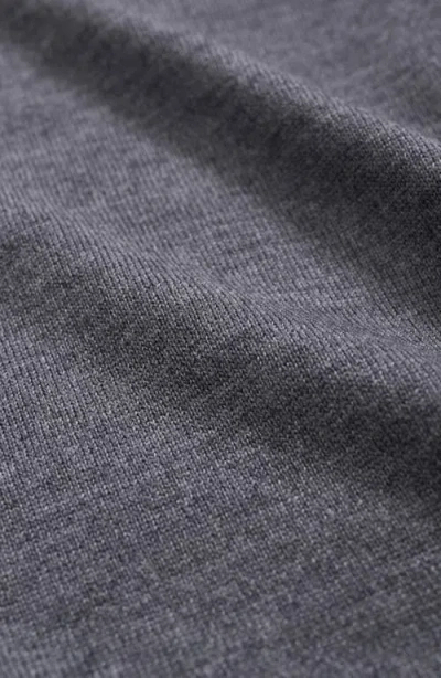 Brooks Brothers Fine Merino Wool Half-zip Sweater In Grey Heather