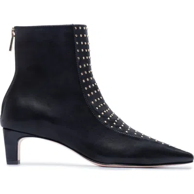Bernardo 50mm Esme Pointed-toe Studded Ankle Boots In Black
