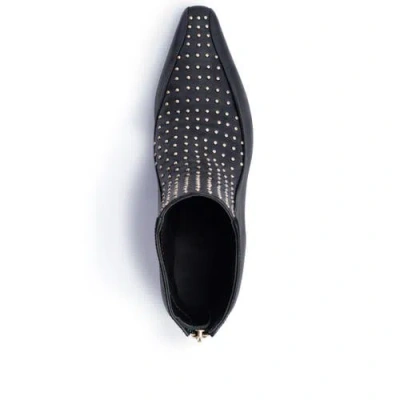 Bernardo 50mm Esme Pointed-toe Studded Ankle Boots In Black