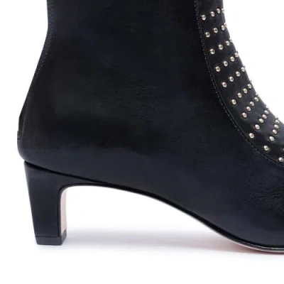 Bernardo 50mm Esme Pointed-toe Studded Ankle Boots In Black