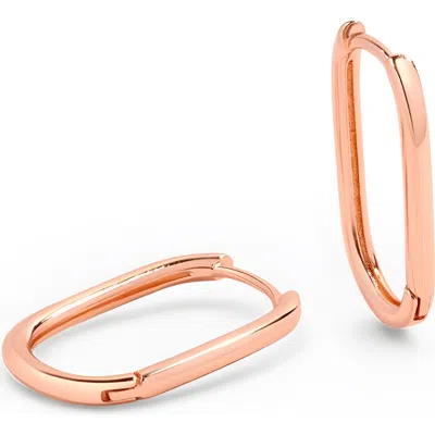 Mint & Lily Retro Box Huggie Hoop Earrings