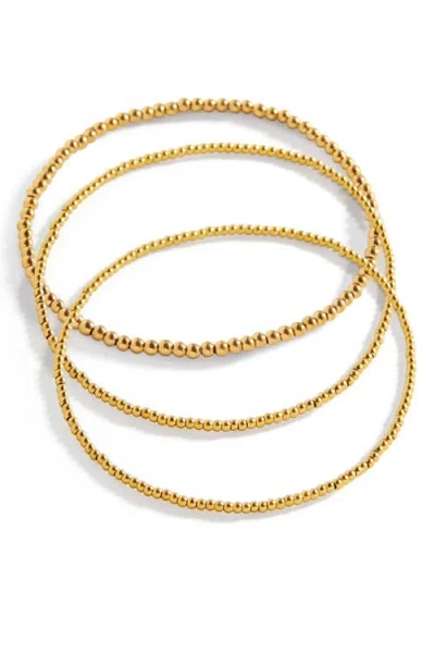 Mint & Lily 322 Beaded Stacking Set Bracelet In Gold