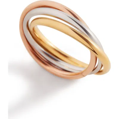 Mint & Lily Dainty Interlocking Fidget Ring In Multi