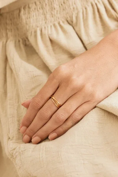 Mint & Lily Dainty Interlocking Fidget Ring In Silver