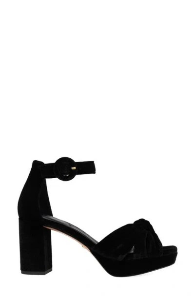 Pelle Moda Anesa Ankle Strap Platform Sandal In Black