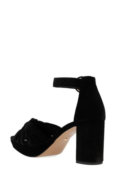 Pelle Moda Anesa Ankle Strap Platform Sandal In Black