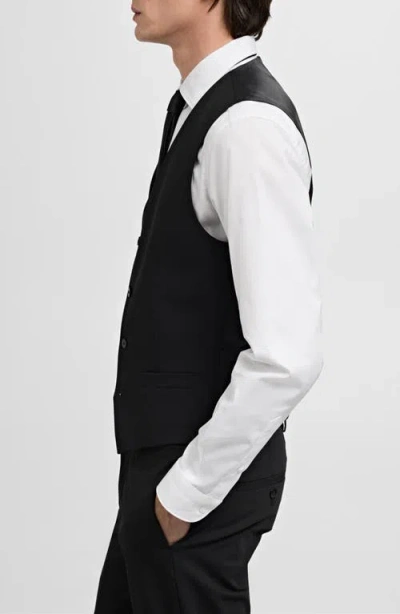 Mango Paris Superslim Fit Suit Vest In Black