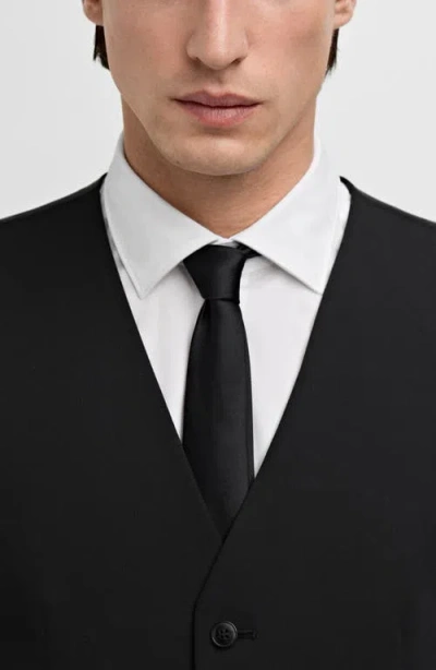 Mango Paris Superslim Fit Suit Vest In Black