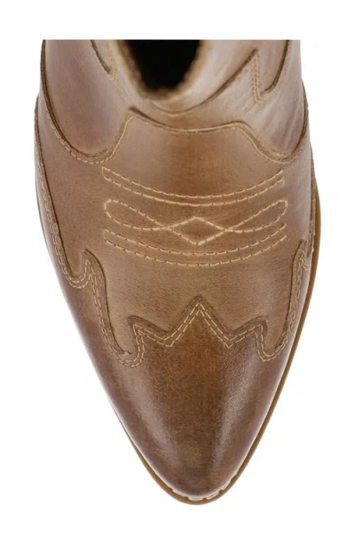 Mia Women's Clorinda Pointed Toe Western Style Boots In Brown