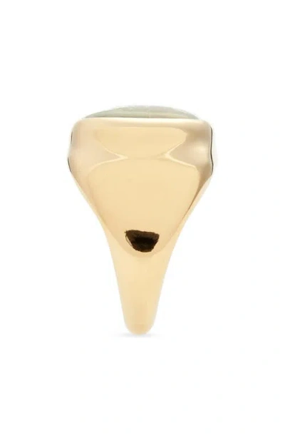 Soko Umbo Square Statement Ring In Gold