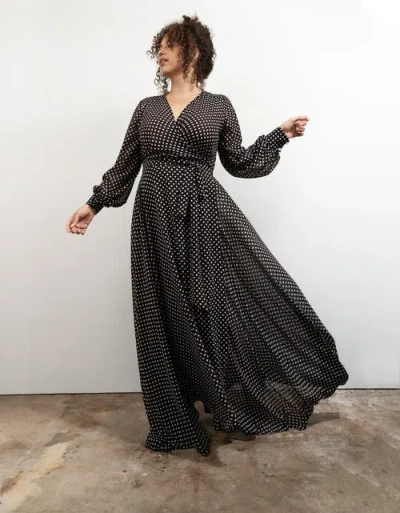 Baacal Maxi Wrap Dress In Multi