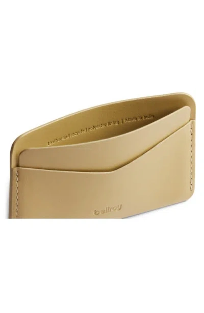 Bellroy Leather Rfid Card Case In Yellow