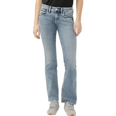 Silver Jeans Co. Women's Elyse Mid Rise Comfort Fit Slim Bootcut Jeans In Blue
