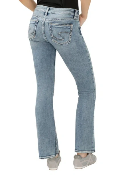 Silver Jeans Co. Women's Elyse Mid Rise Comfort Fit Slim Bootcut Jeans In Blue