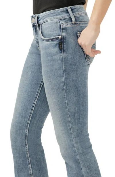 Silver Jeans Co. Women's Elyse Mid Rise Comfort Fit Slim Bootcut Jeans In Blue