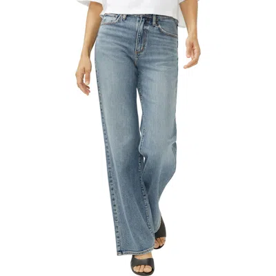 Silver Jeans Co. Women's Loose & Low Rise Straight Leg Jeans In Blue