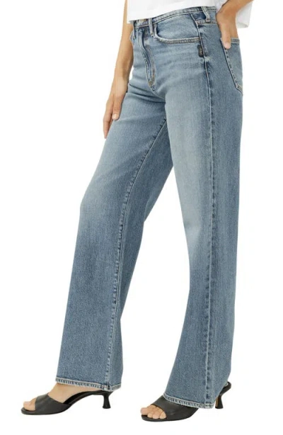 Silver Jeans Co. Women's Loose & Low Rise Straight Leg Jeans In Blue