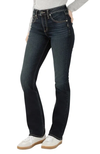 Silver Jeans Co. Women's Avery High Rise Curvy Fit Slim Bootcut Jeans In Blue