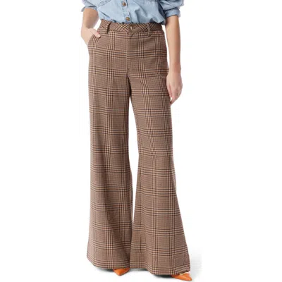 Do By Dee Ocleppo Tabitha Plaid Wide Leg Pants In Brown