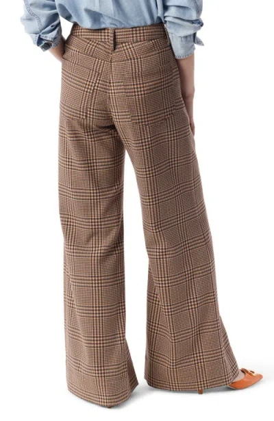 Do By Dee Ocleppo Tabitha Plaid Wide Leg Pants In Brown