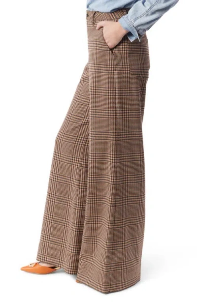 Do By Dee Ocleppo Tabitha Plaid Wide Leg Pants In Brown