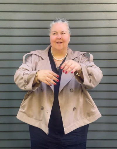 Baacal Julia Short Trench Coat In Brown