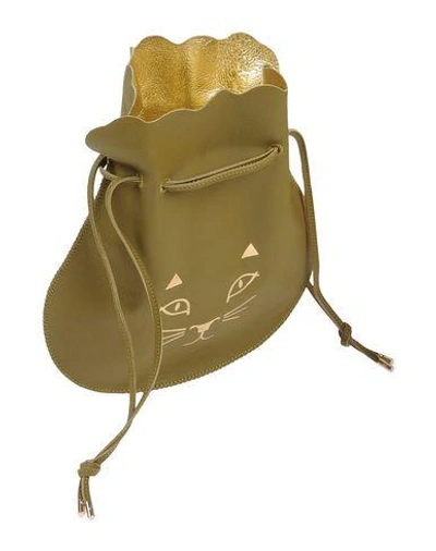 Shop Charlotte Olympia Handbags In Military Green