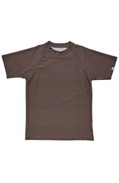 Snapper Rock Sustainable Short Sleeve Rash Top In Brown | ModeSens
