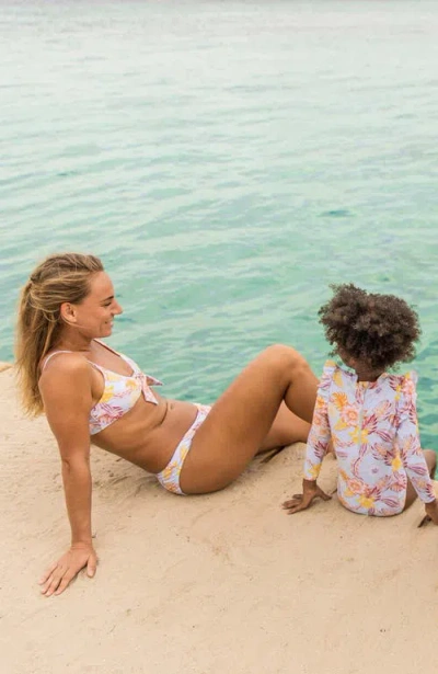 Snapper Rock Bow Front Sustainable Bikini Top In Multi