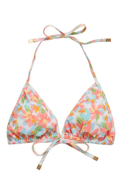 Snapper Rock Sustainable Triangle Bikini Top In Multi