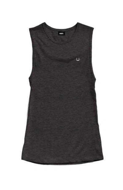 Dalix Womens Lil Smile Muscle Tank In Gray