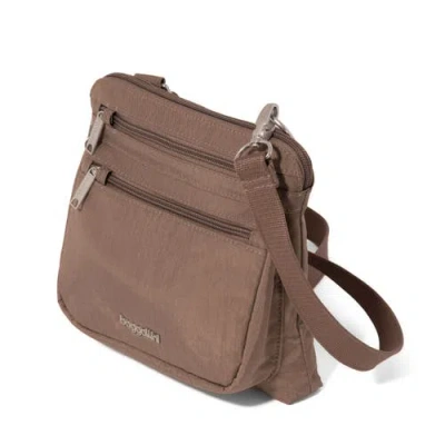 Baggallini Securtex Anti-theft Crossbody Bag In Brown