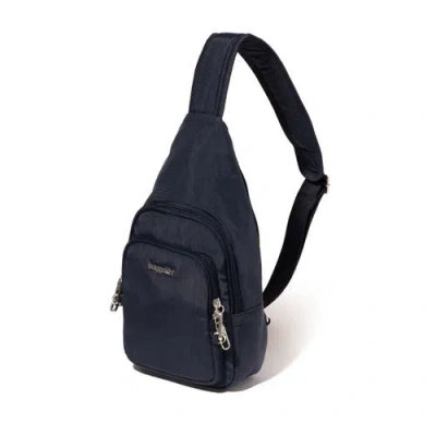 Baggallini Securtex Anti-theft Daytripper Sling Bag In Blue