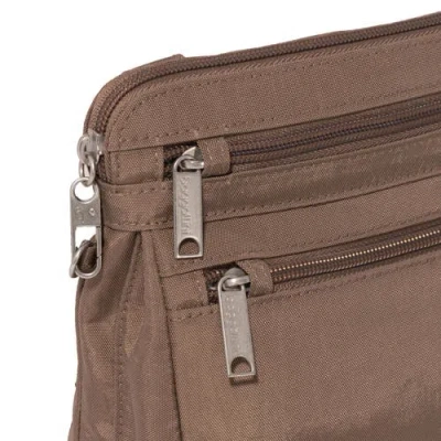 Baggallini Securtex Anti-theft Crossbody Bag In Brown