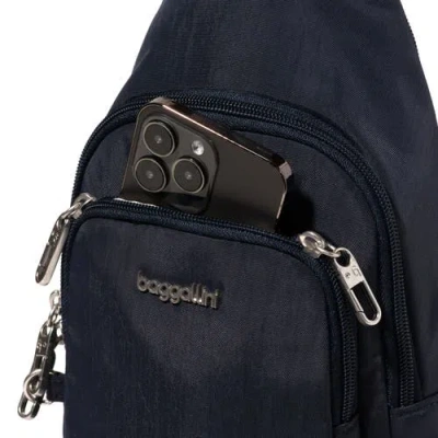 Baggallini Securtex Anti-theft Daytripper Sling Bag In Blue