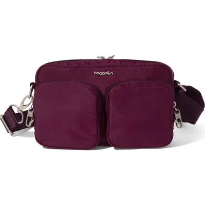 Baggallini Securtex Anti-theft Treasure Crossbody Bag In Purple