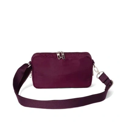 Baggallini Securtex Anti-theft Treasure Crossbody Bag In Purple
