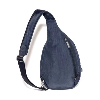 Baggallini Securtex Anti-theft Multi Zip Sling In Blue